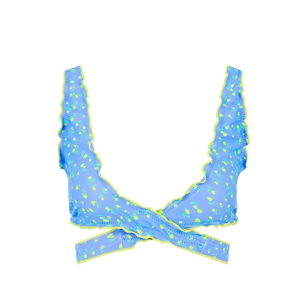 Kulani Kinis Blue and Yellow Bikini Top